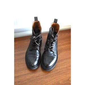 Frye Alice Combat Boots Brown Cognac Leather Lace Up 6